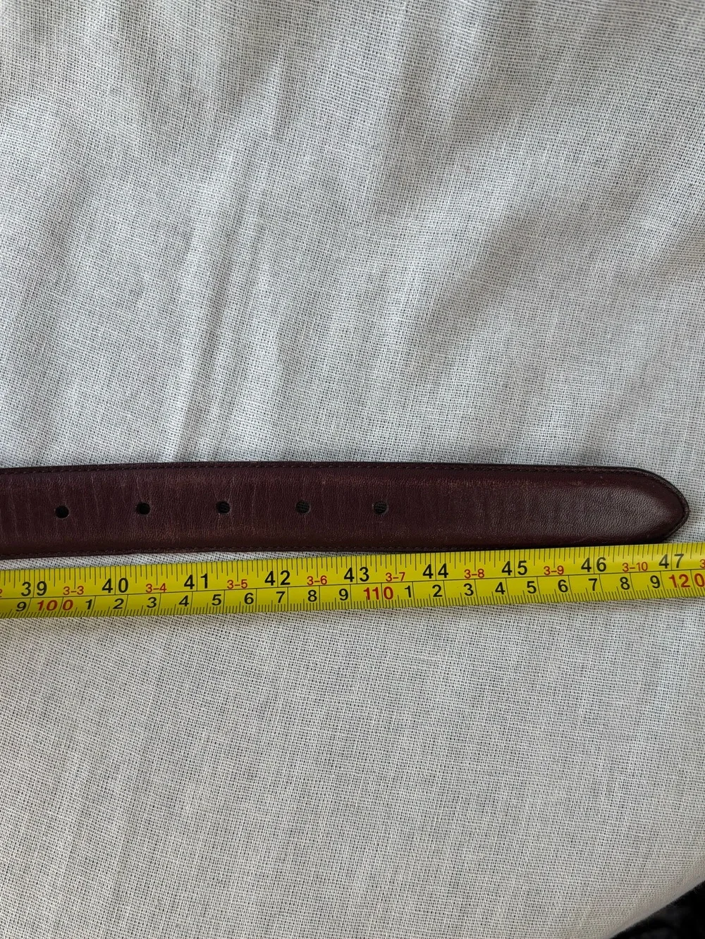 Polo Ralph Lauren Men's Brown Leather Belt Size 42 Solid Brass Buckle 1”